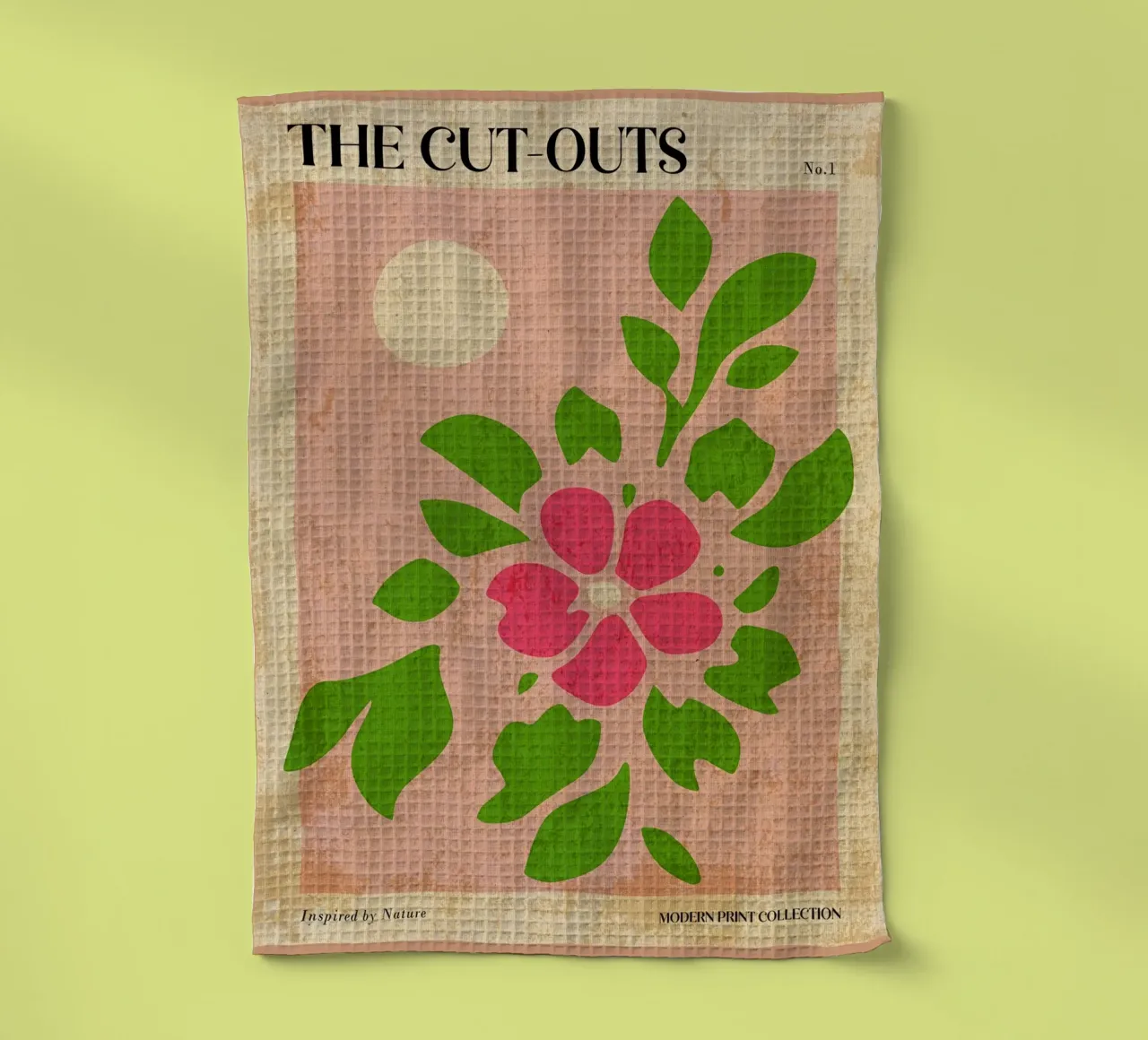 Modern Pink Floral Art tea towel by Amanda Studio