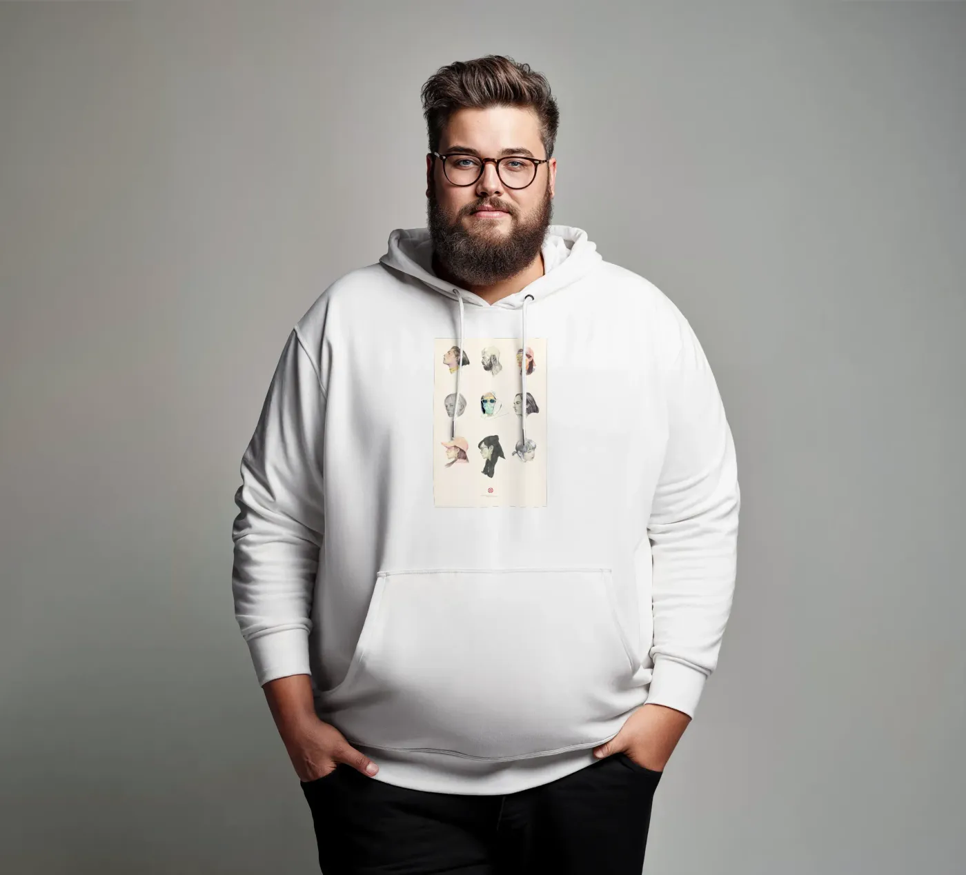 Faces hoodie by Faunesque