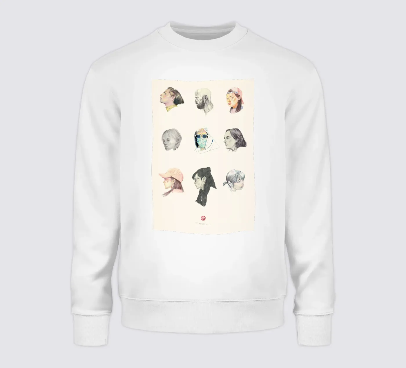 Faces sweatshirt van Faunesque