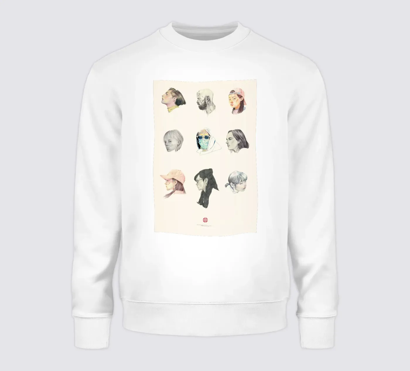 Faces sweatshirt van Faunesque