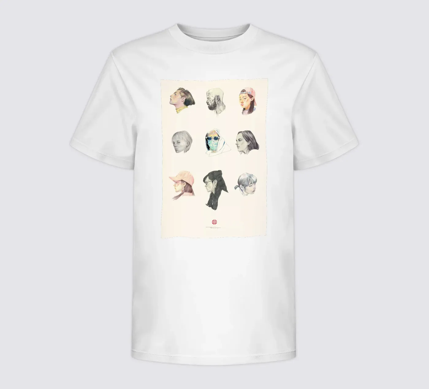Volti t-shirt bambini da Faunesque