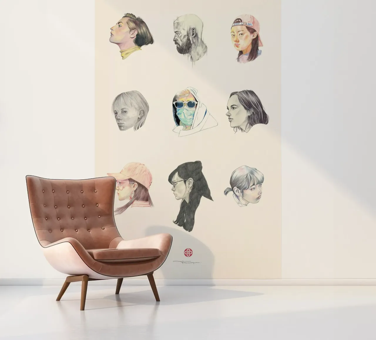 Gezichten fotobehang van Faunesque