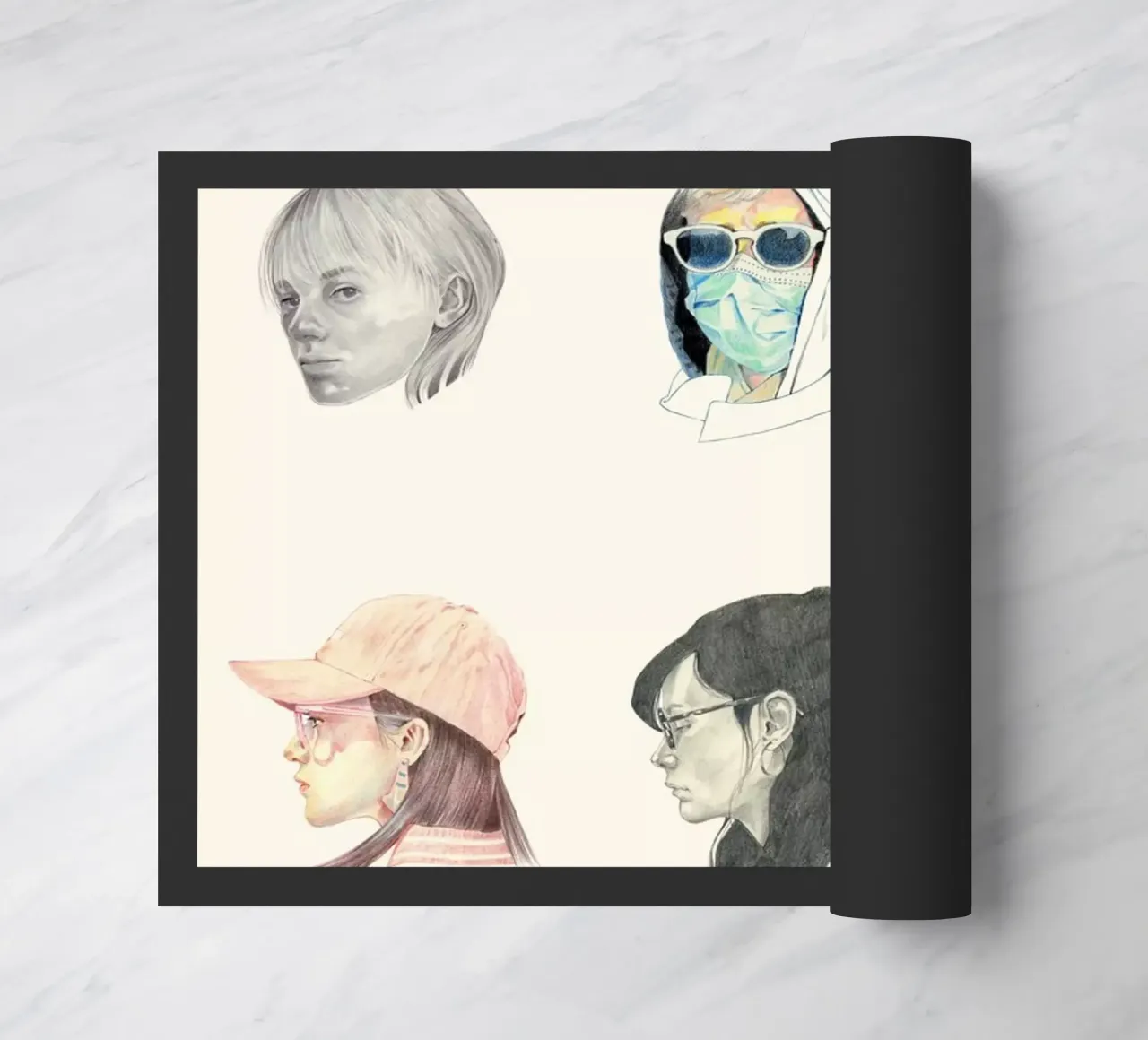 Faces doormat by Faunesque