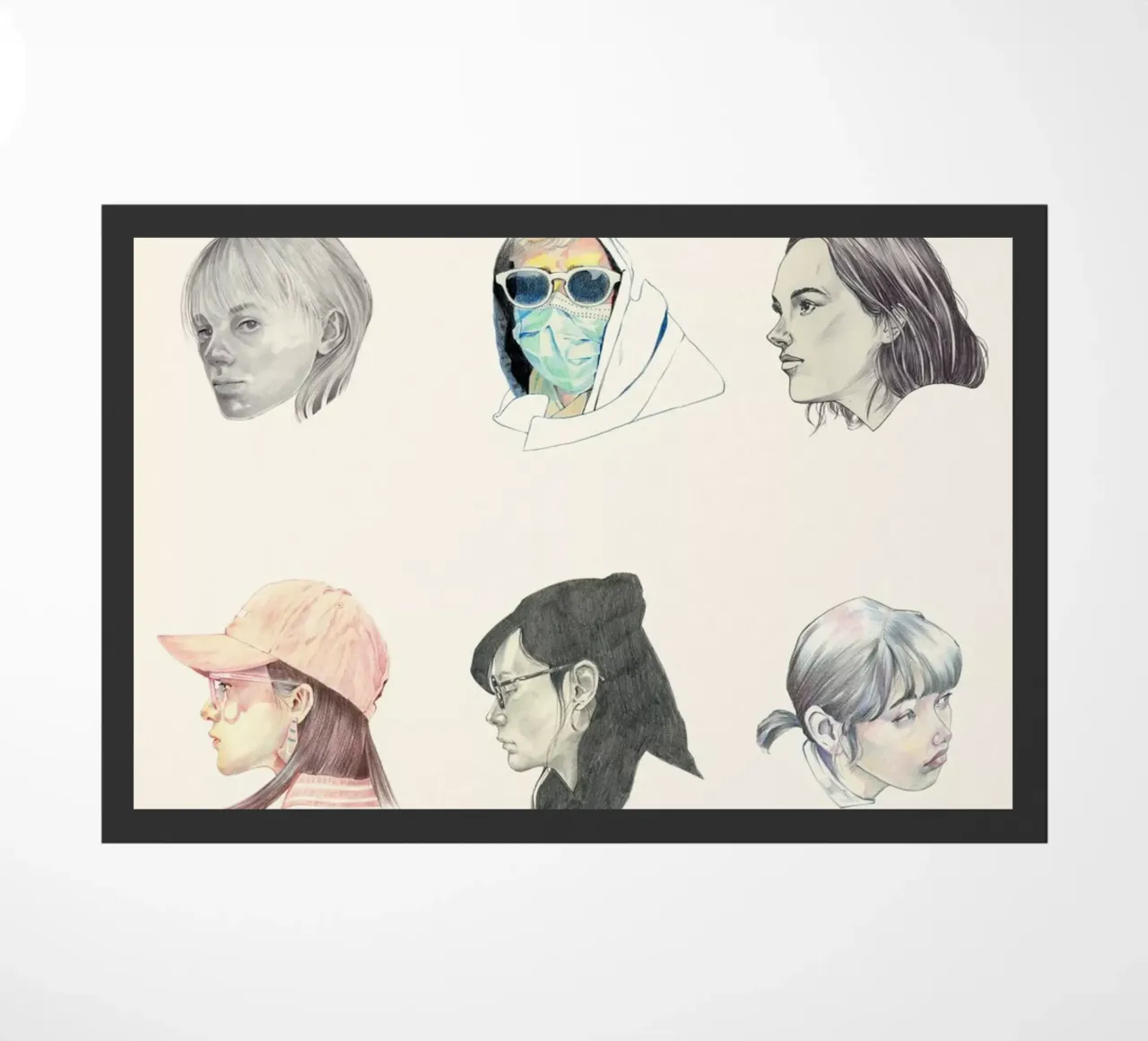 Faces doormat by Faunesque