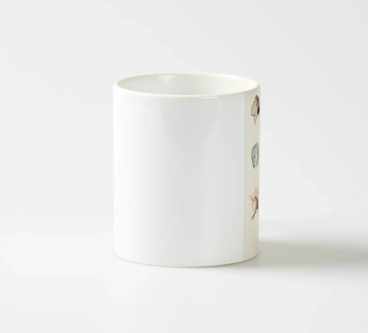 Faces ceramic mug by Faunesque