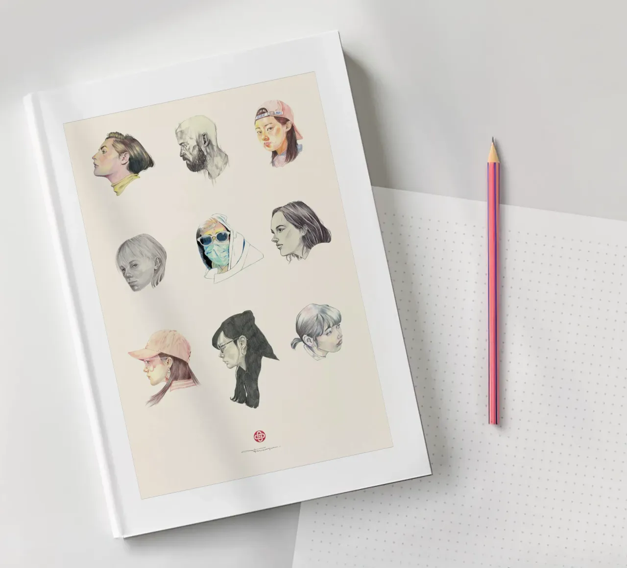 Faces notebook by Faunesque