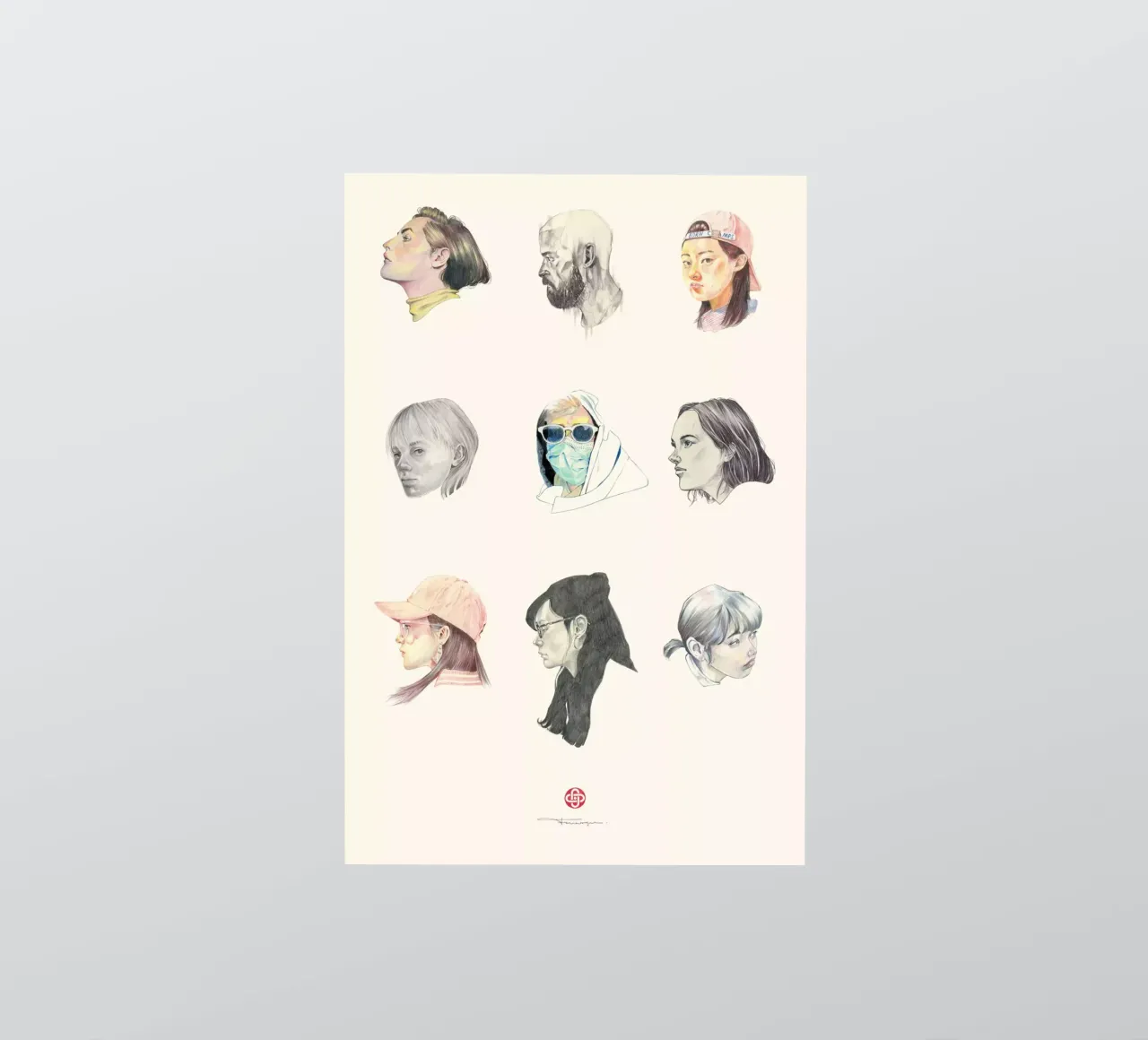 Faces sticker by Faunesque