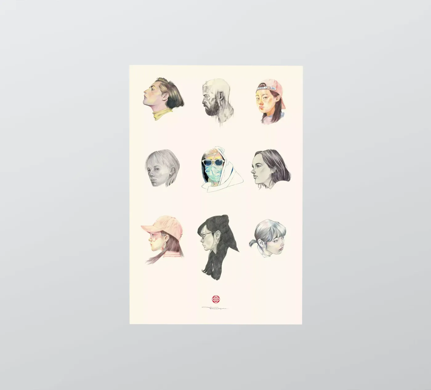 Faces sticker by Faunesque