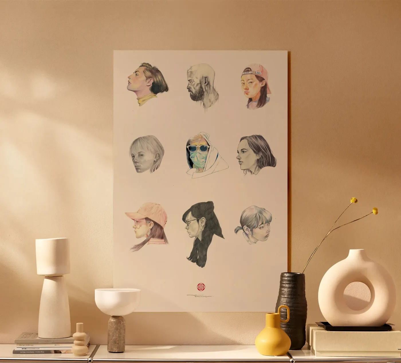 Gezichten acryl van Faunesque