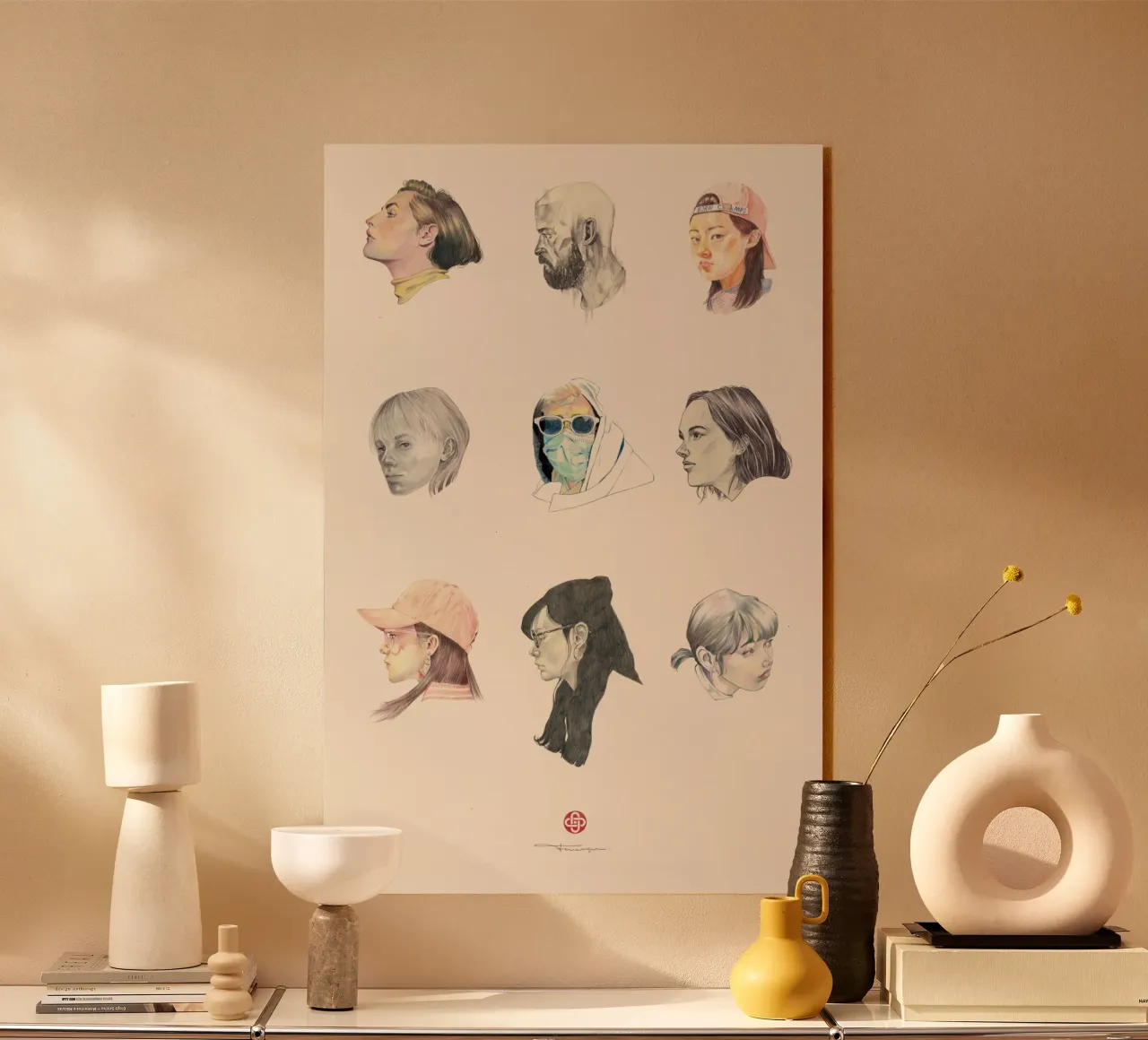 Faces acrylic glass by Faunesque