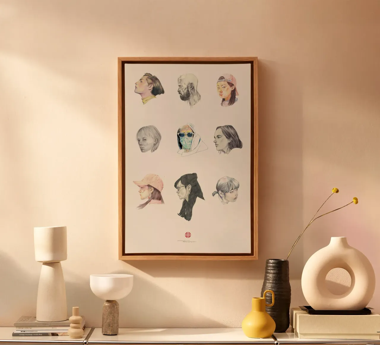 Faces canvas by Faunesque