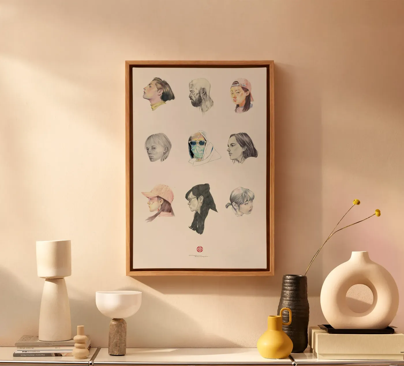 Faces canvas by Faunesque