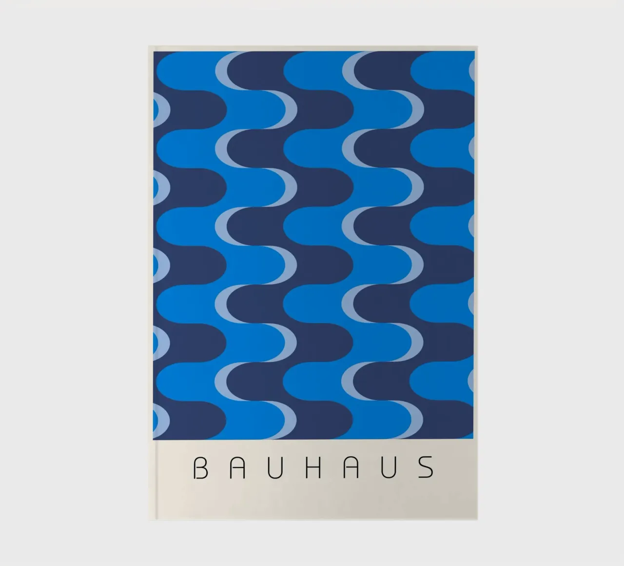 Bauhaus wave pattern blue notebook by Studio Vibe
