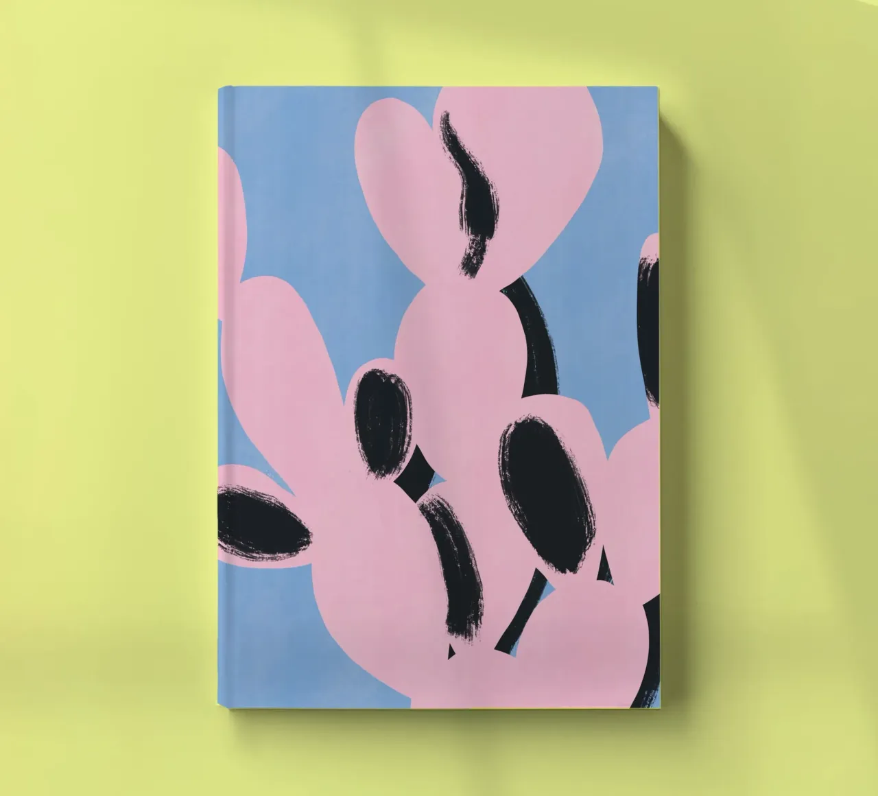 Minimal pink cactus notebook by Little Dean