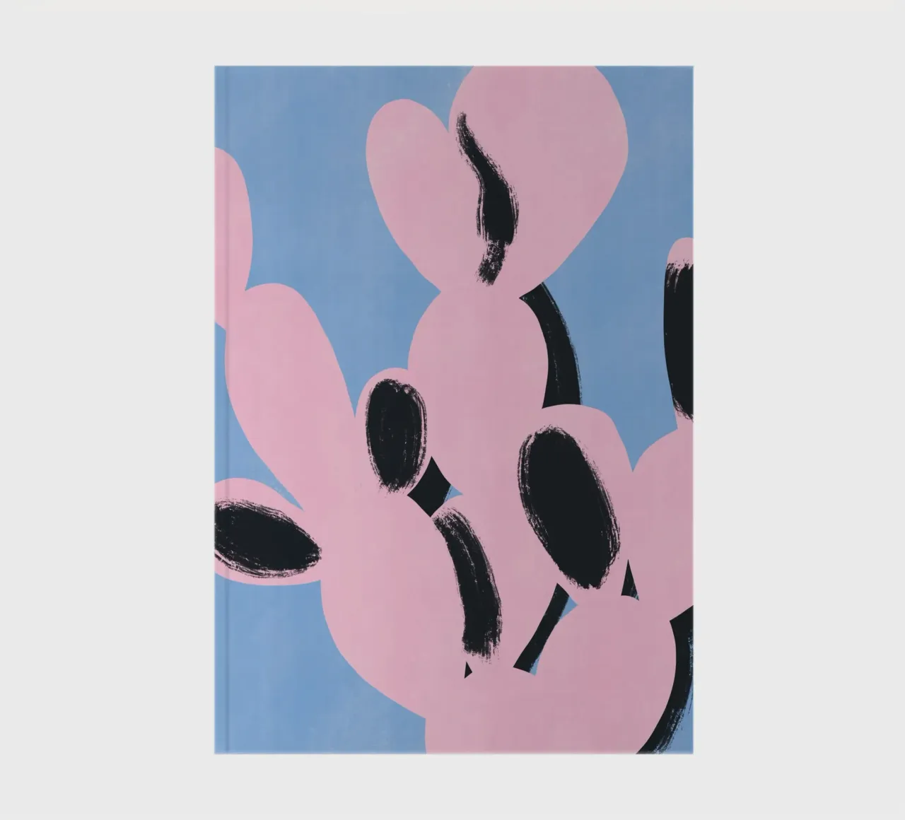 Minimal pink cactus notebook by Little Dean