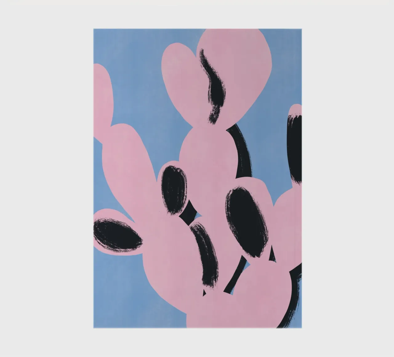 Minimal pink cactus notebook by Little Dean