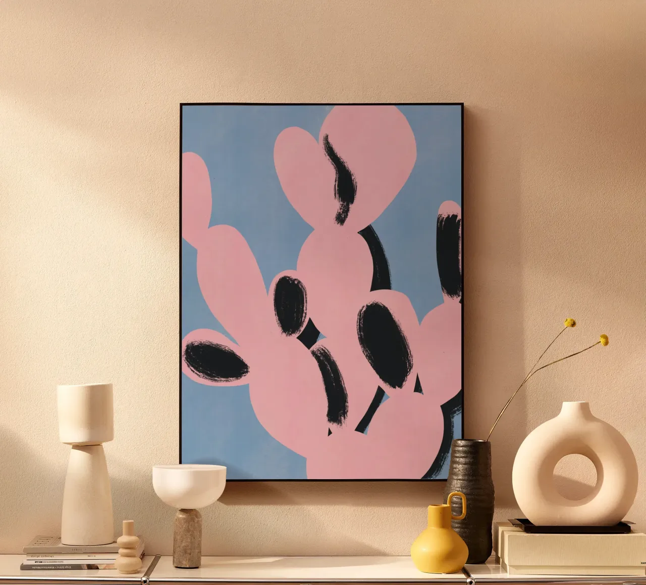 Cactus rosa minimale plexiglass da Little Dean