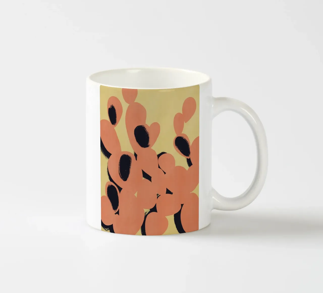 Cactus arancione minimale tazza in ceramica da Little Dean