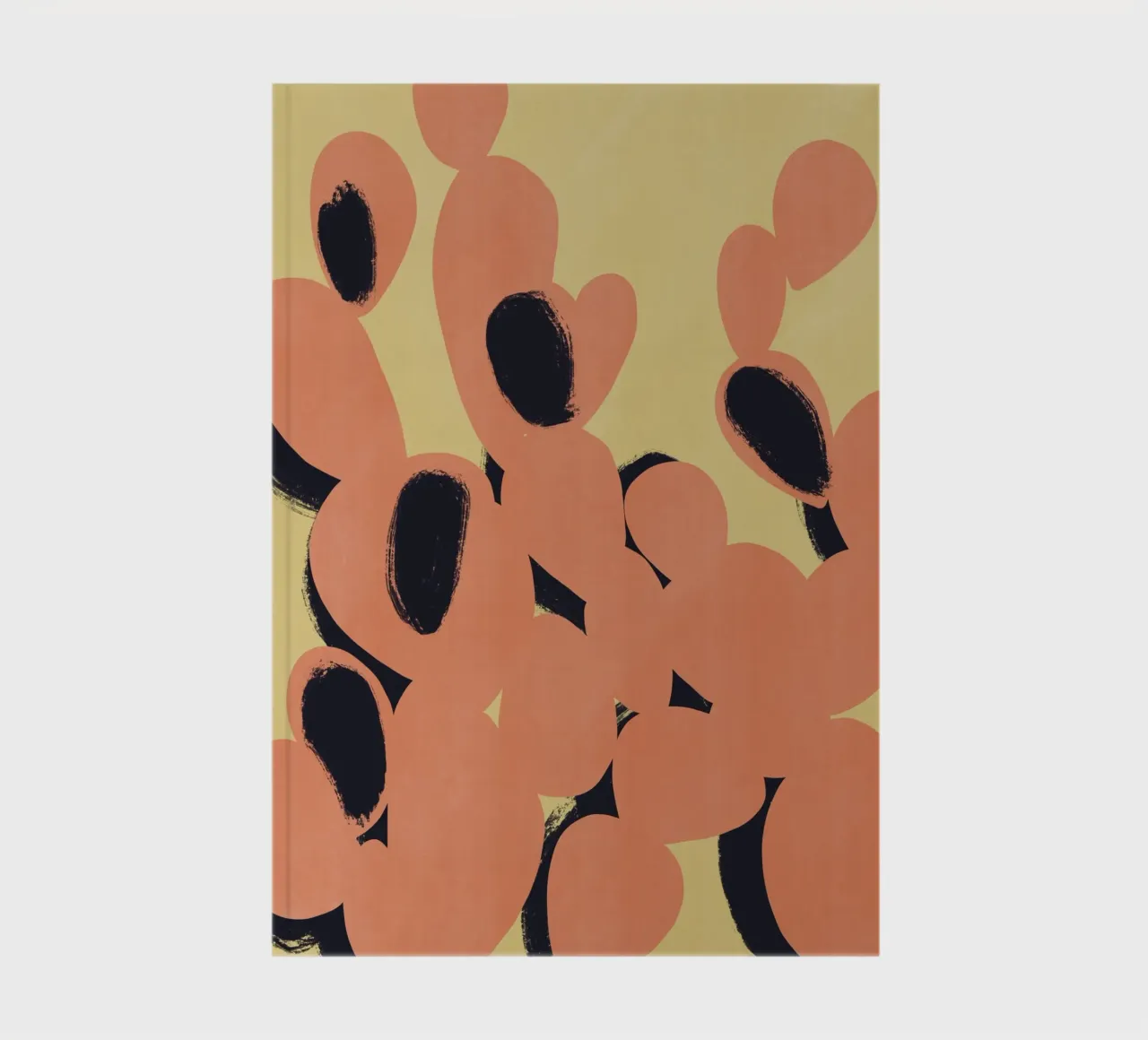 Minimal orange cactus notebook by Little Dean