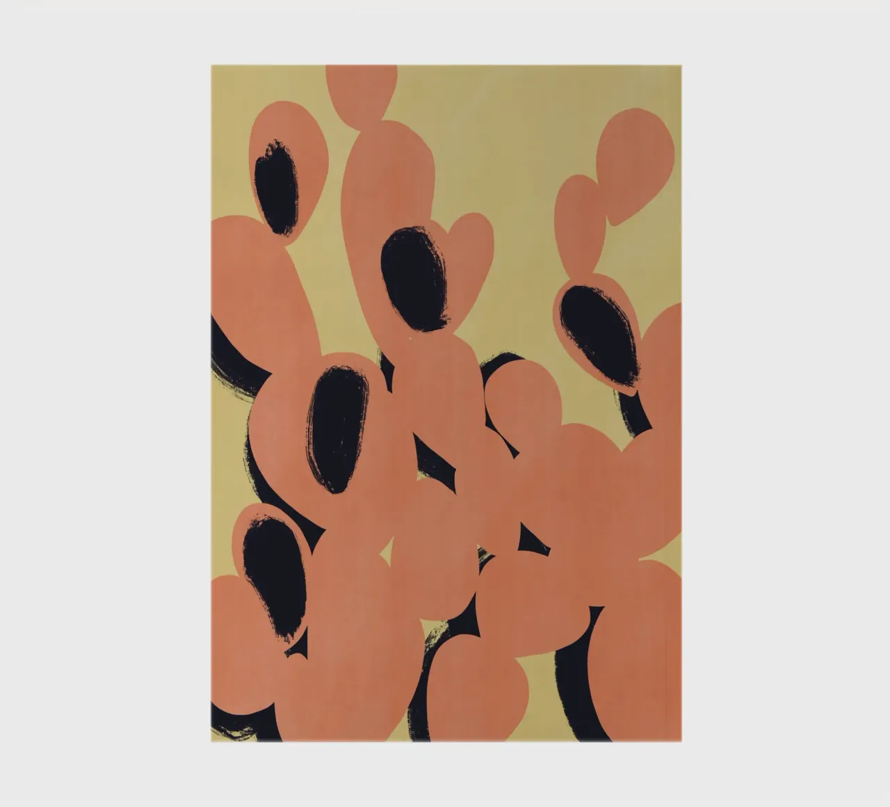 Minimal orange cactus notebook by Little Dean