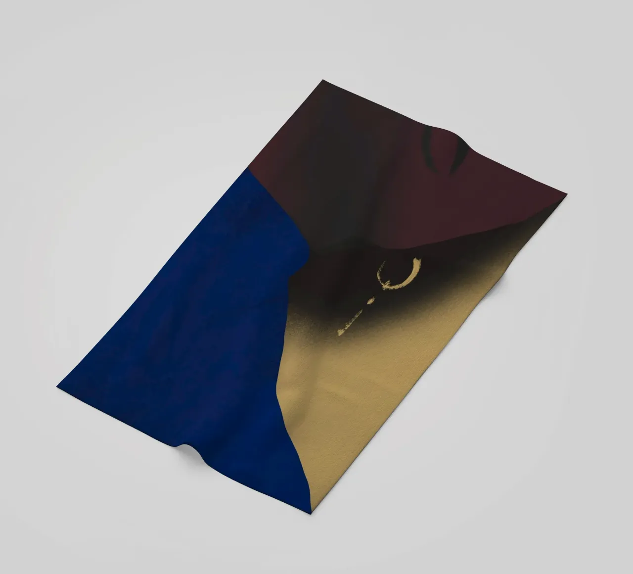 The girl with the golden earring beach towel by Little Dean