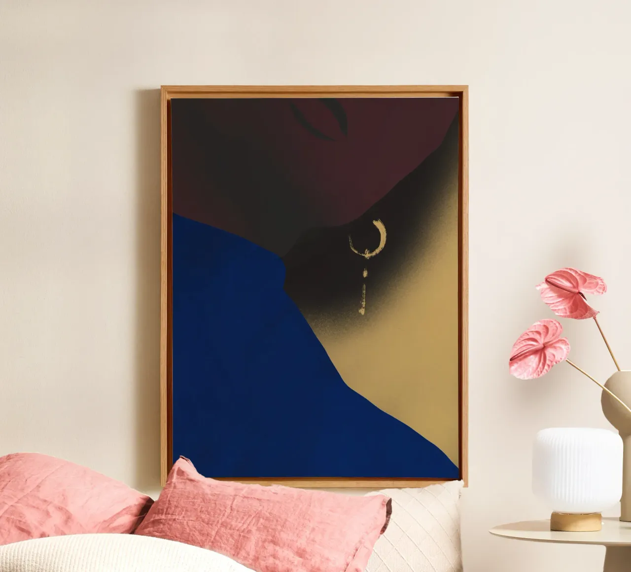 The girl with the golden earring canvas by Little Dean
