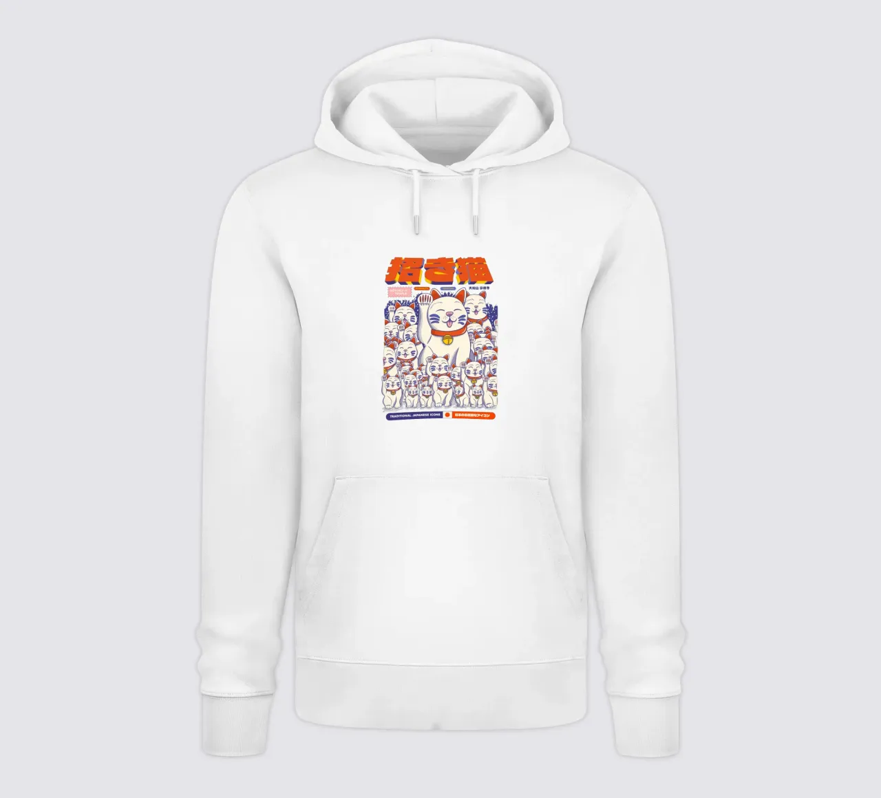 Maneki-neko Cat felpa con cappuccio da Rafa Gomes