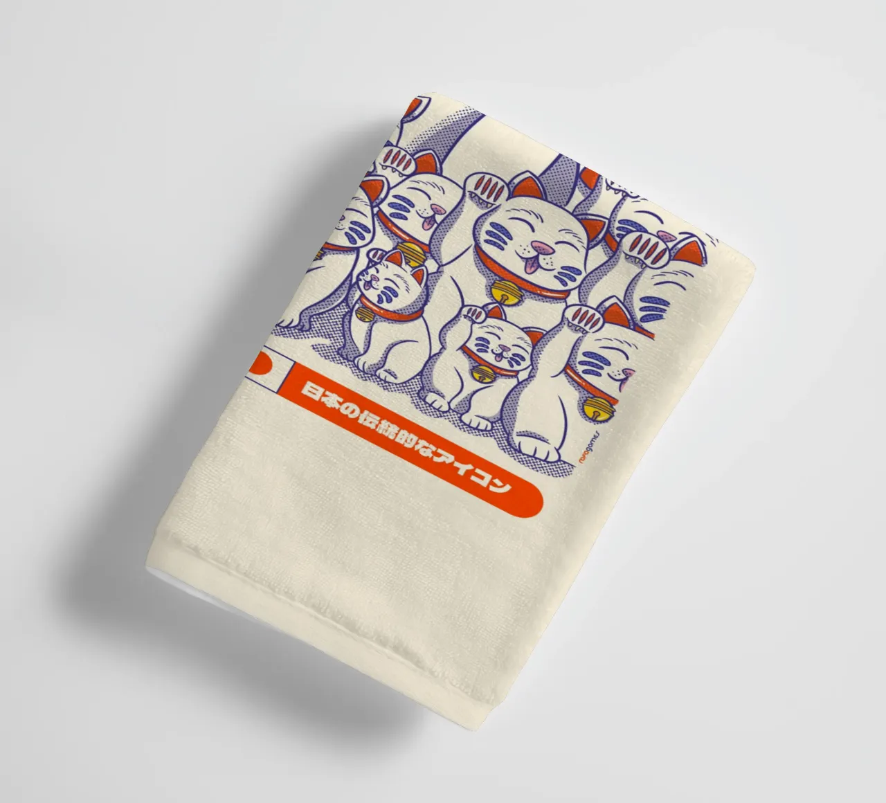 Maneki-neko Cat asciugamano da bagno da Rafa Gomes