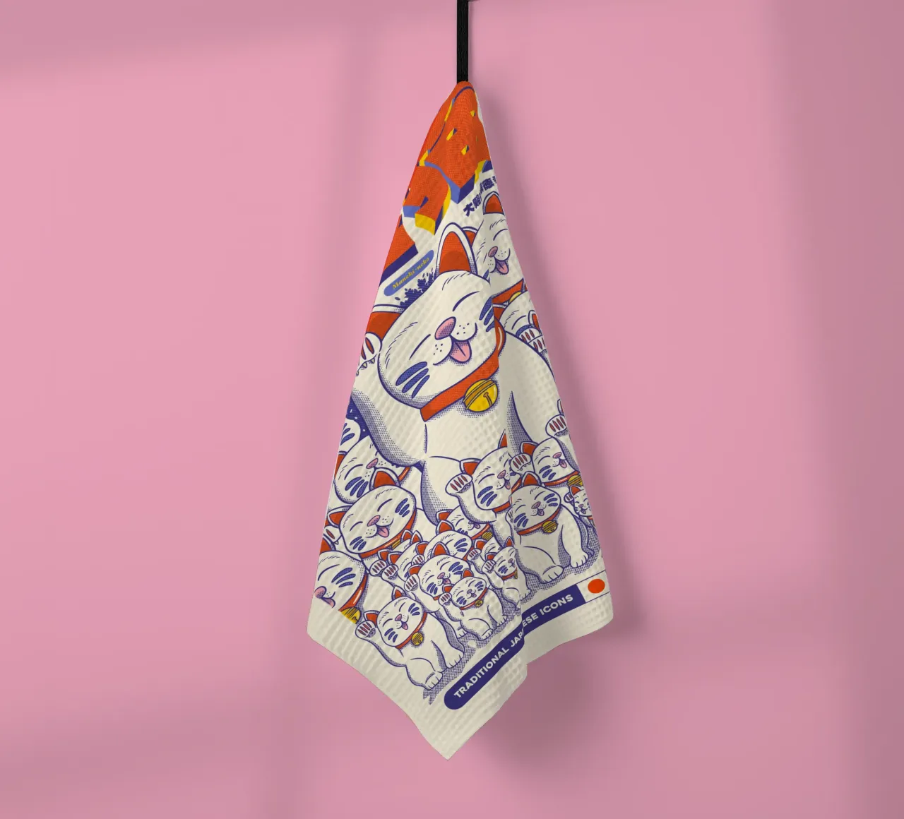Maneki-neko Cat canovaccio da cucina da Rafa Gomes
