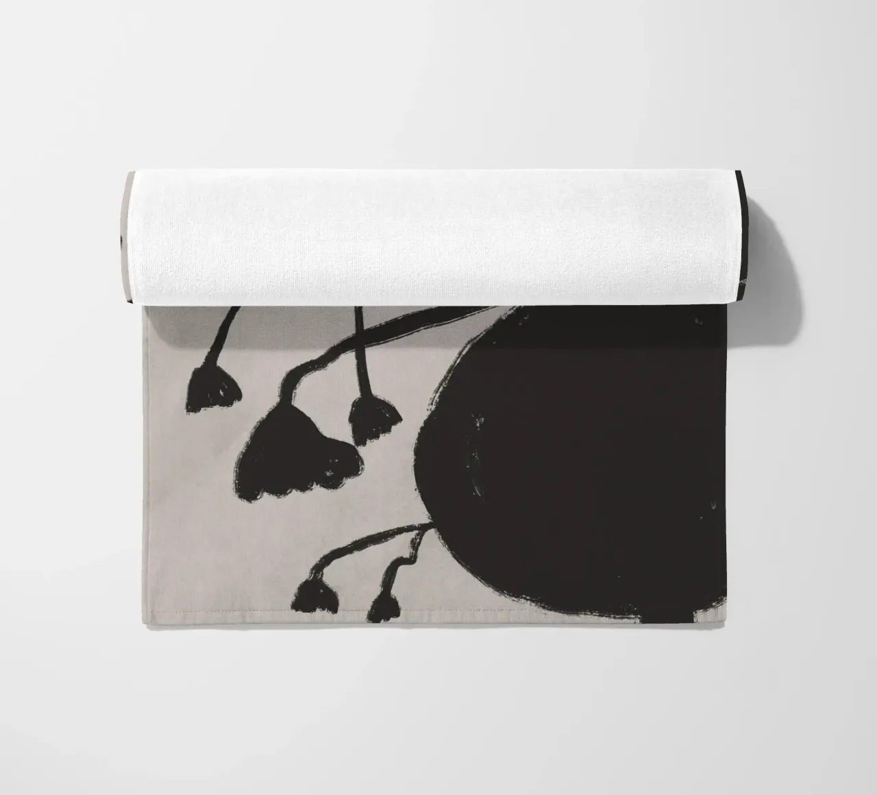 Lotus zen beach towel by Little Dean