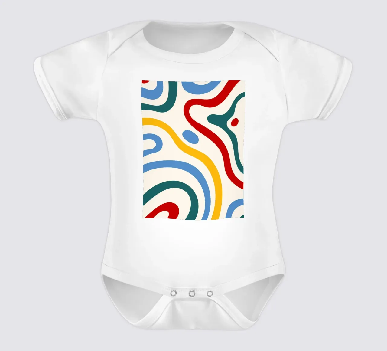 Linea astratta retrò body neonato maniche corte da Studio Vibe