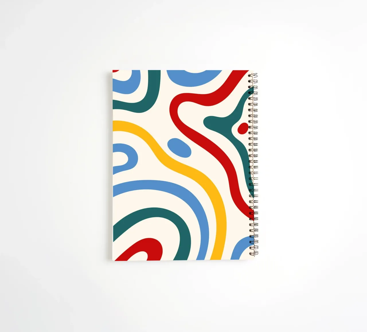 Abstract line art retro spiral notebook by Studio Vibe
