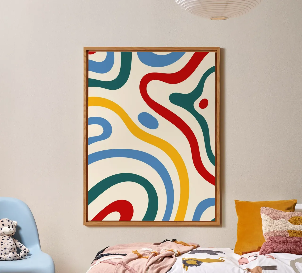 Linea astratta retrò alluminio dibond da Studio Vibe