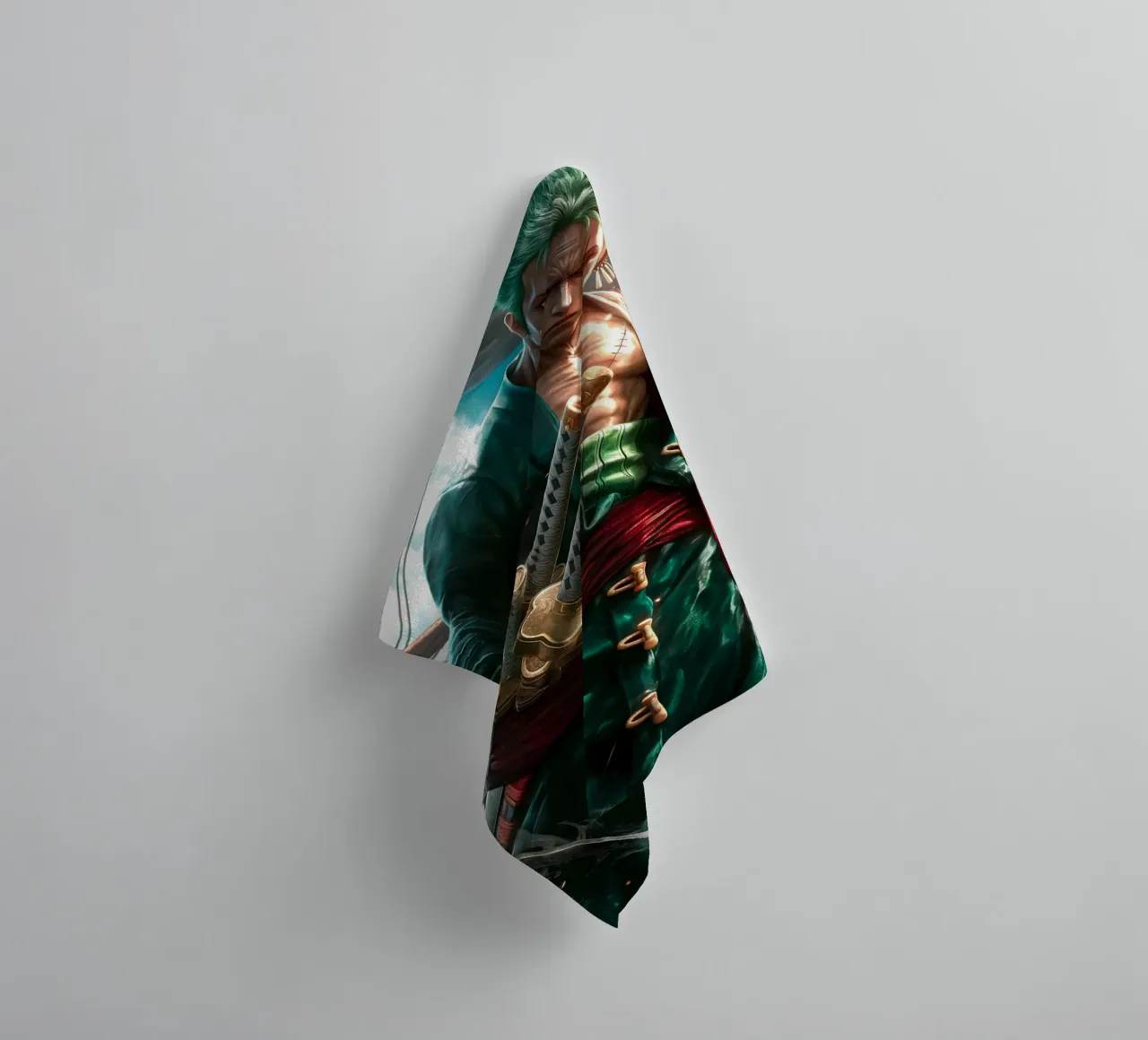 Pirate Hunter Roronoa Zoro One Piece asciugamano da bagno da Fleur de Lys