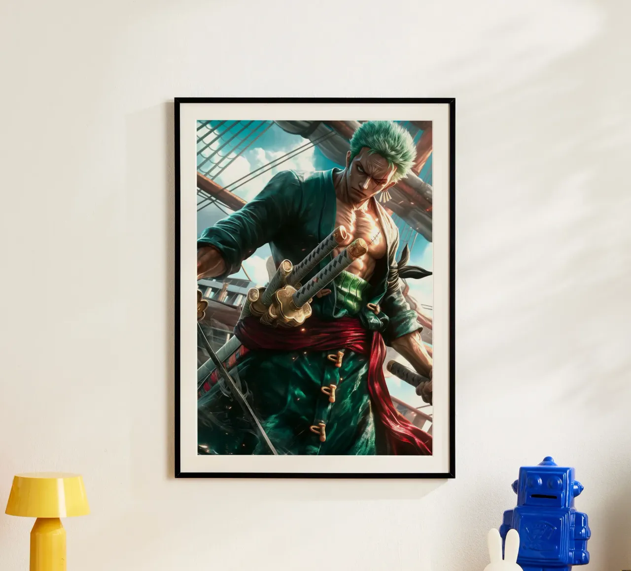 Pirate Hunter Roronoa Zoro One Piece carta hahnemühle da Fleur de Lys