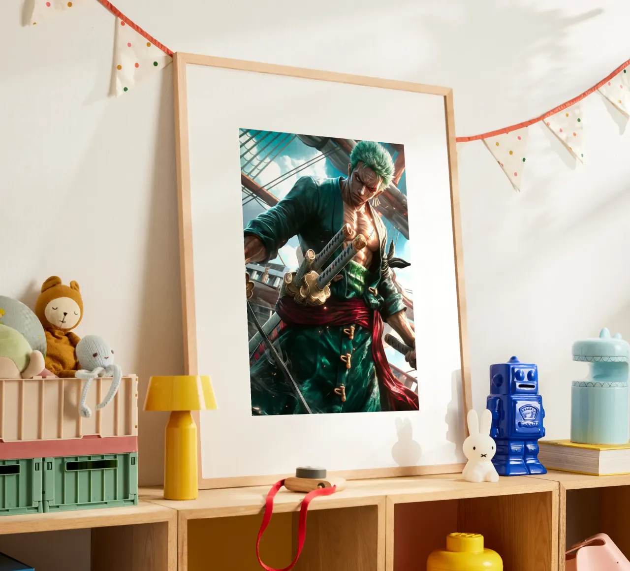 Pirate Hunter Roronoa Zoro One Piece carta hahnemühle da Fleur de Lys