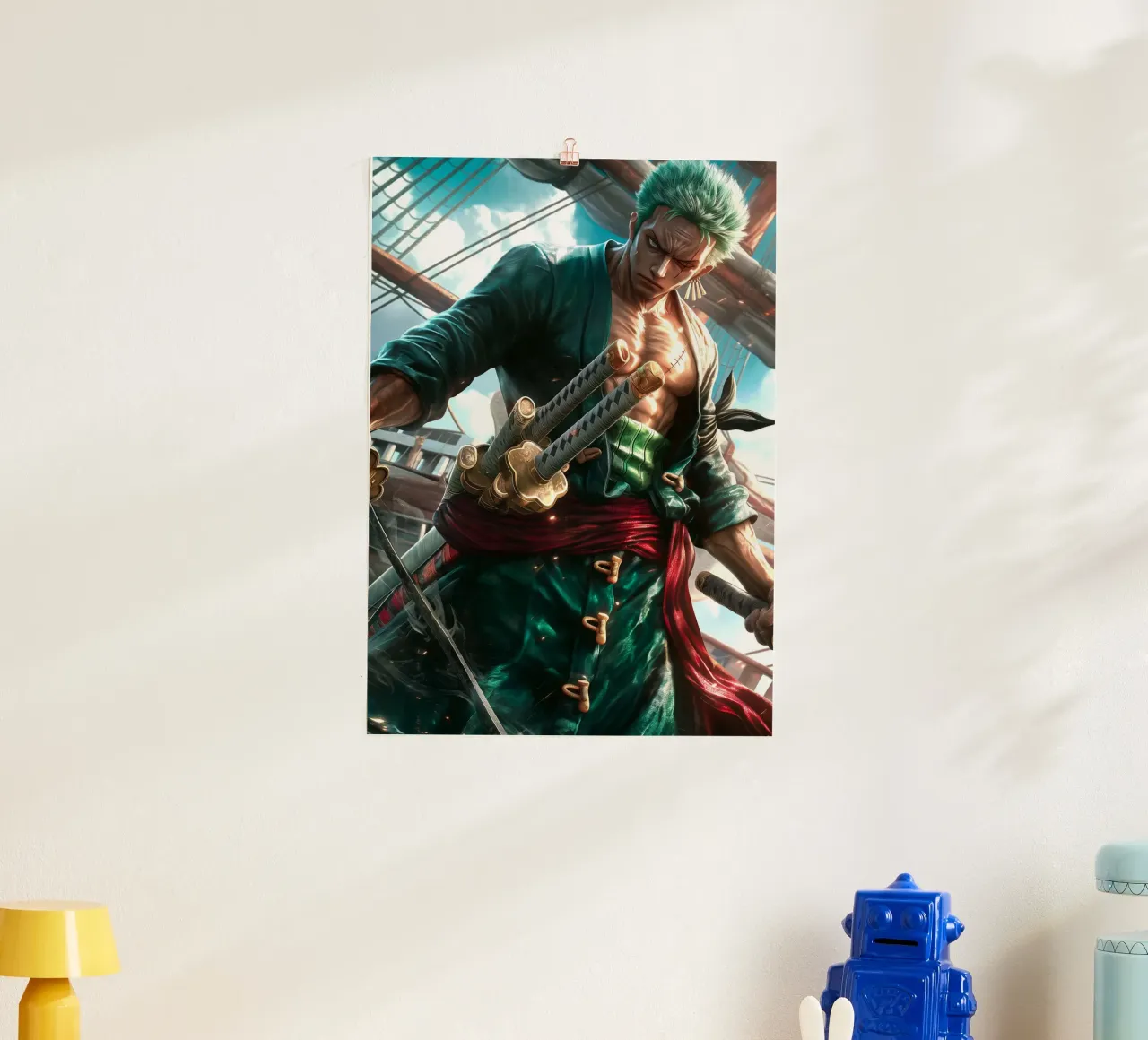 Pirate Hunter Roronoa Zoro One Piece carta hahnemühle da Fleur de Lys