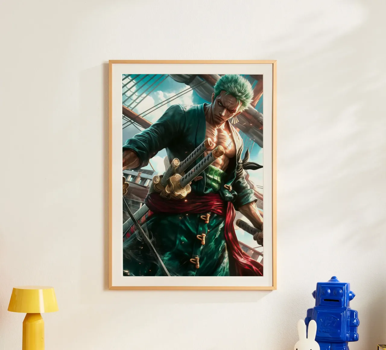 Pirate Hunter Roronoa Zoro One Piece carta hahnemühle da Fleur de Lys