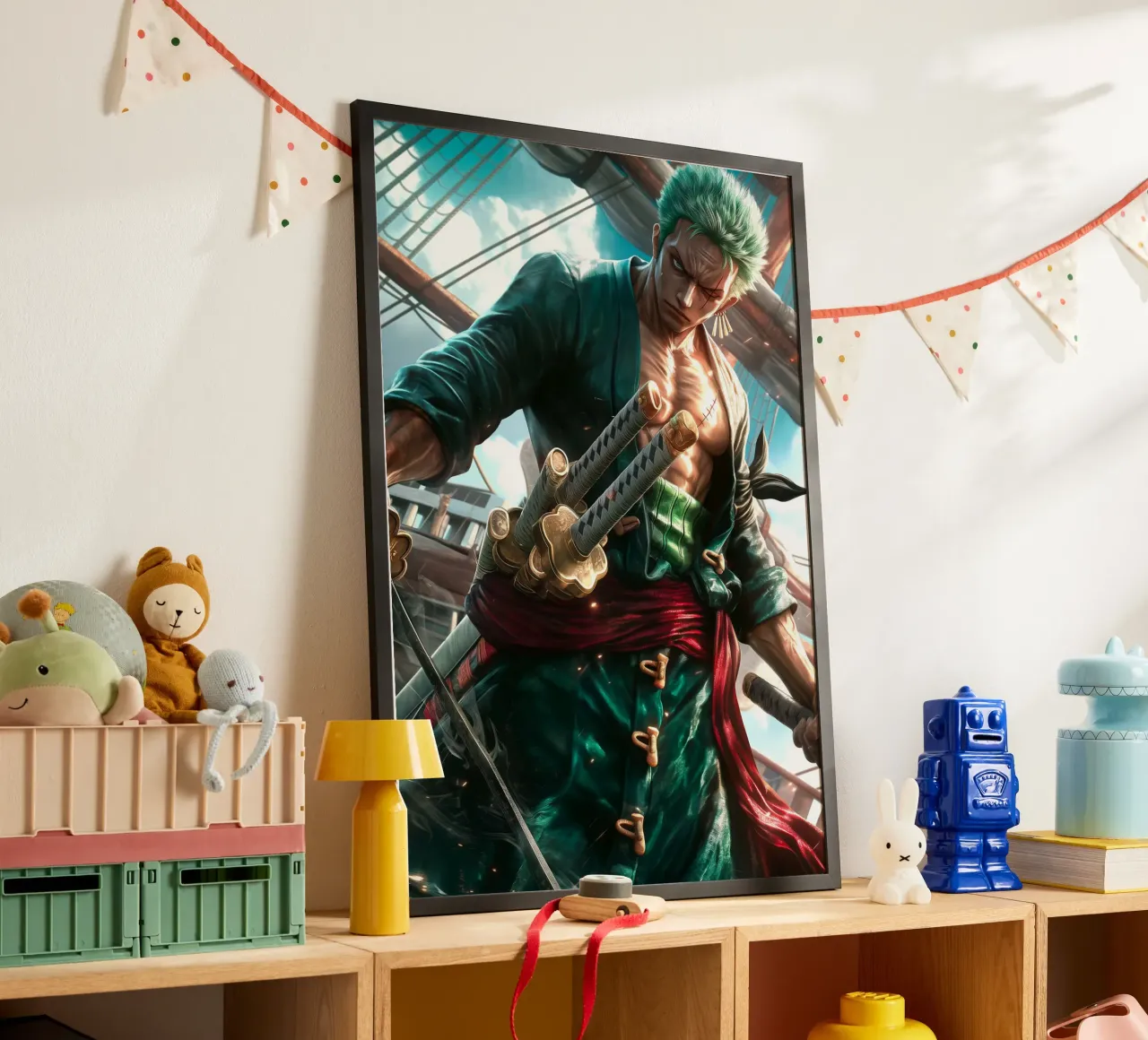 Pirate Hunter Roronoa Zoro One Piece carta hahnemühle da Fleur de Lys