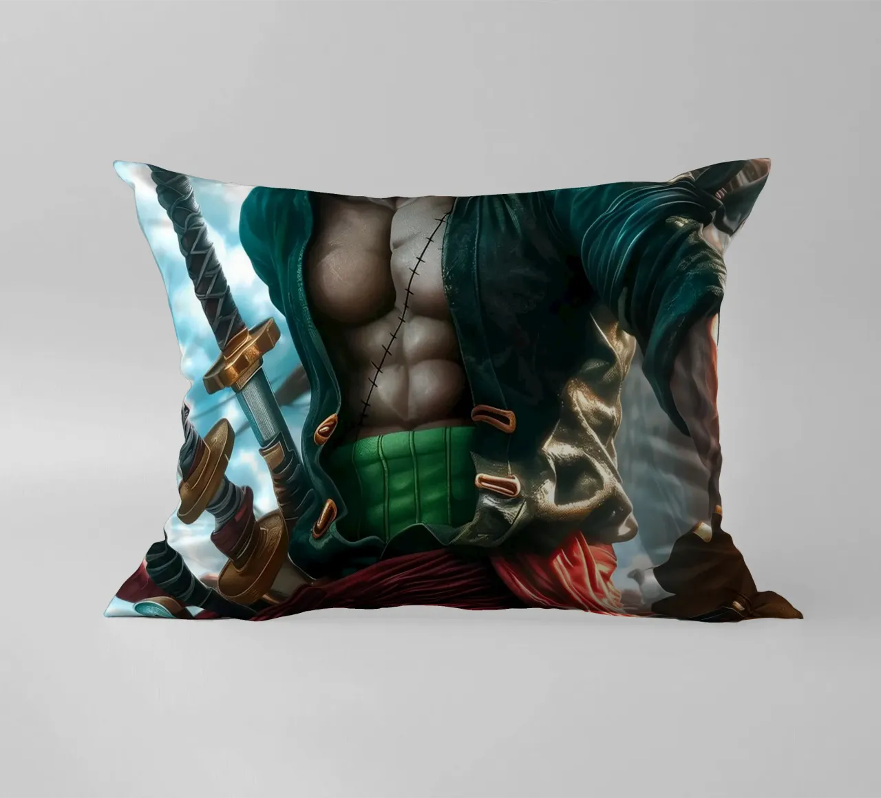 Pirate Hunter Roronoa Zoro One Piece cuscino da Fleur de Lys