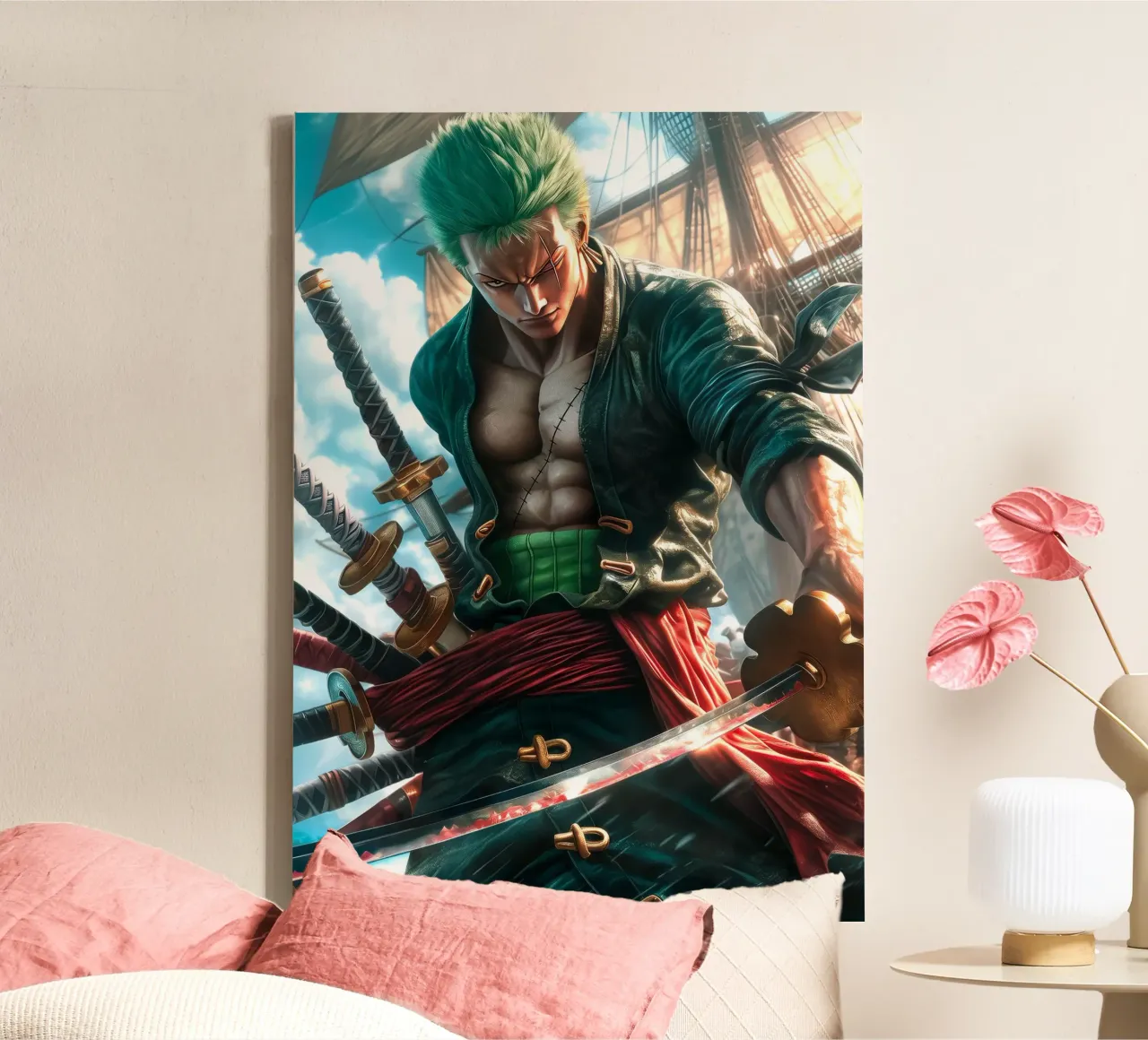 Pirate Hunter Roronoa Zoro One Piece canvas by Fleur de Lys