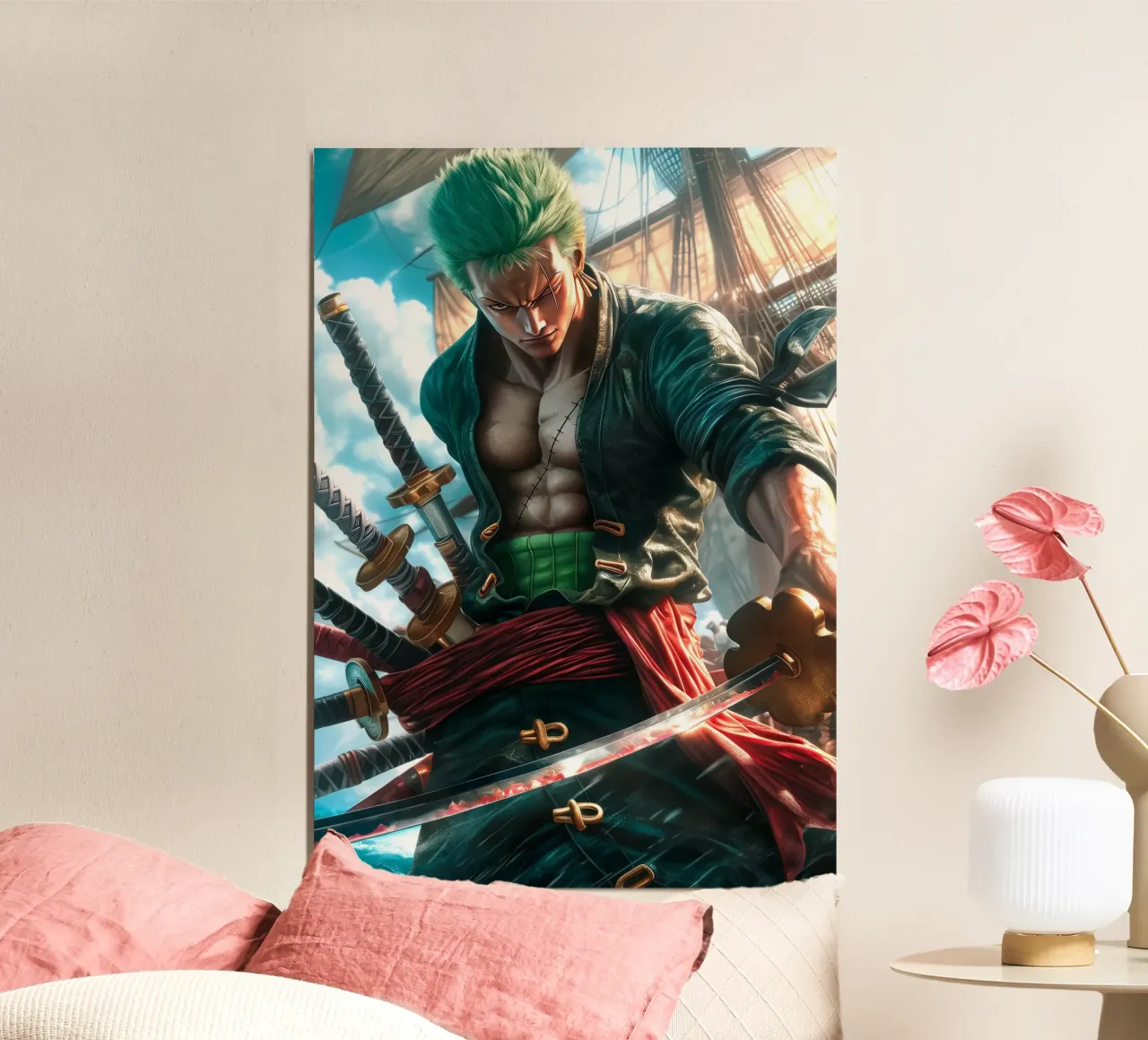 Pirate Hunter Roronoa Zoro One Piece carta hahnemühle da Fleur de Lys