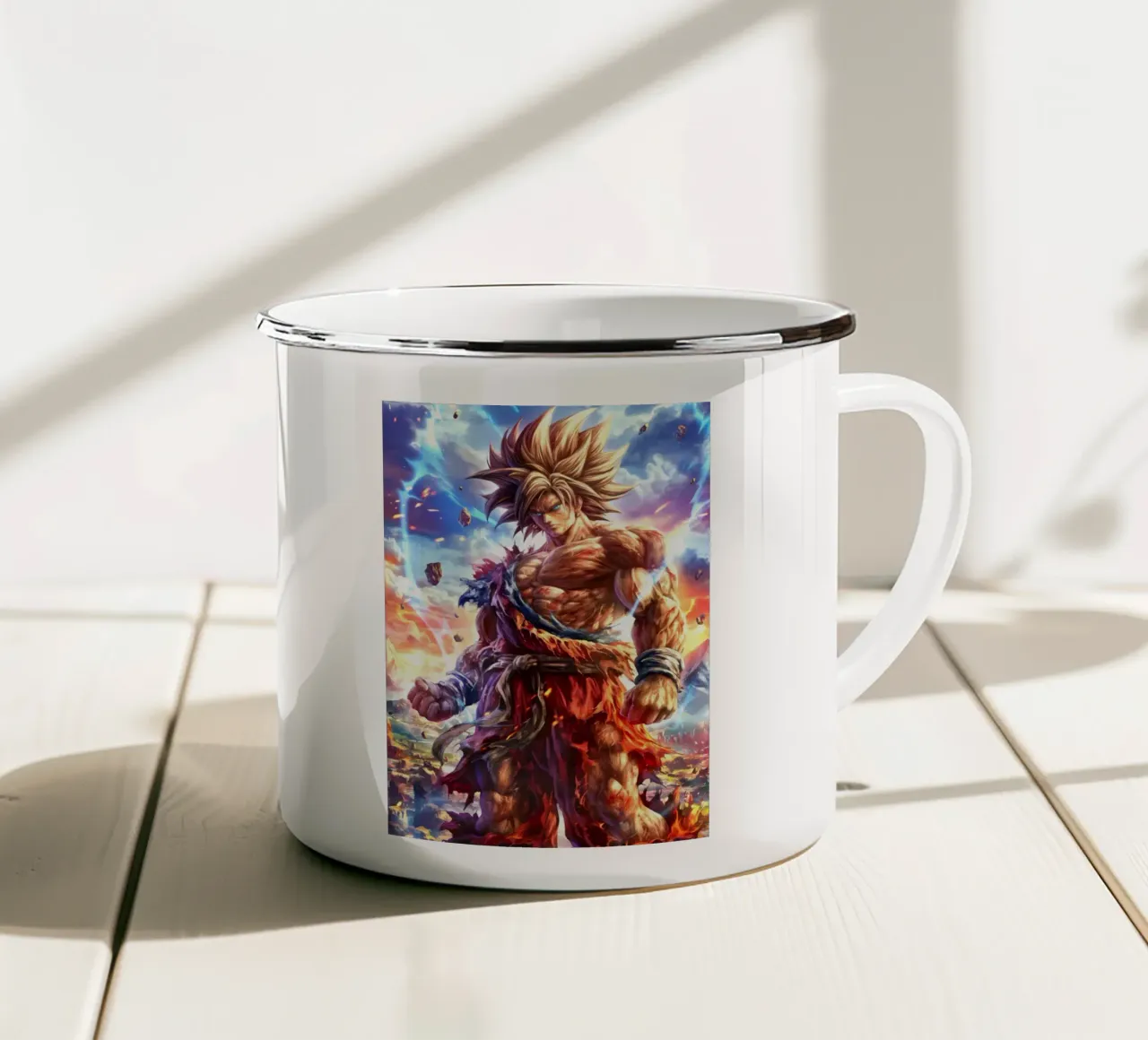 Son Goku Dragon Ball DBZ tazza in smalto da Fleur de Lys