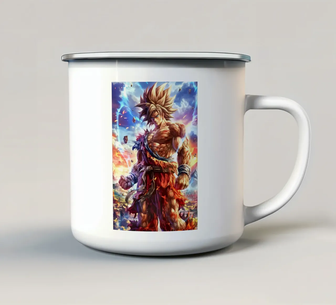 Son Goku Dragon Ball DBZ tazza in smalto da Fleur de Lys