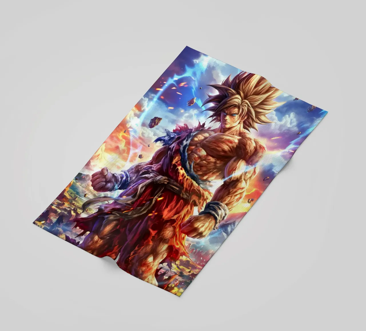 Son Goku Dragon Ball DBZ beach towel by Fleur de Lys