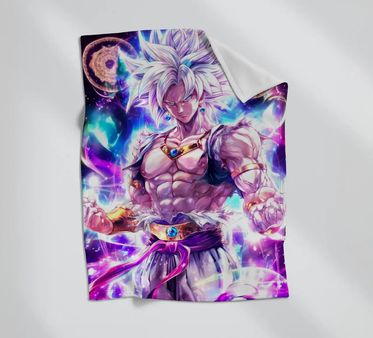 Son Goku Dragon Ball DBZ fleece blanket by Fleur de Lys