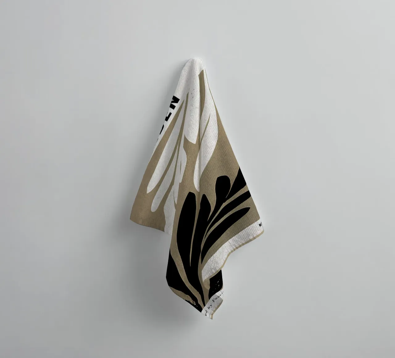 Papieren tuin natuurprint badhanddoek van Amanda Studio