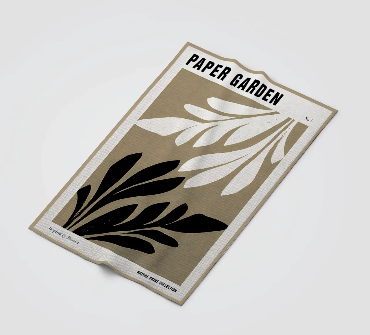 Paper Garden Nature Print Fleecedecke von Amanda Studio