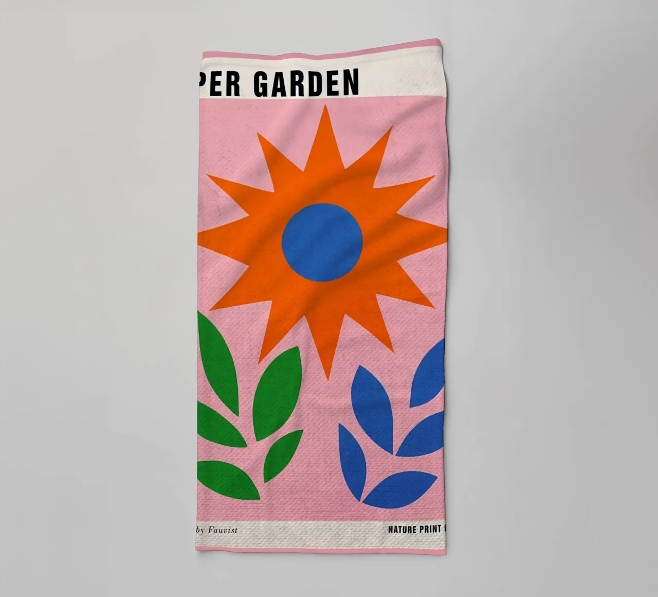 Poster retrò del giardino di carta asciugamano da bagno da Amanda Studio