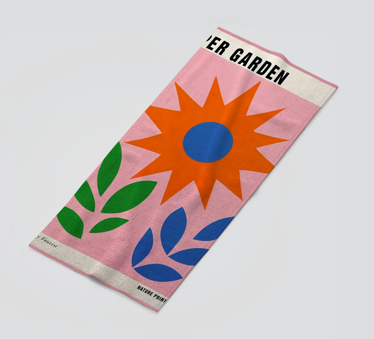 Poster retrò del giardino di carta telo mare da Amanda Studio